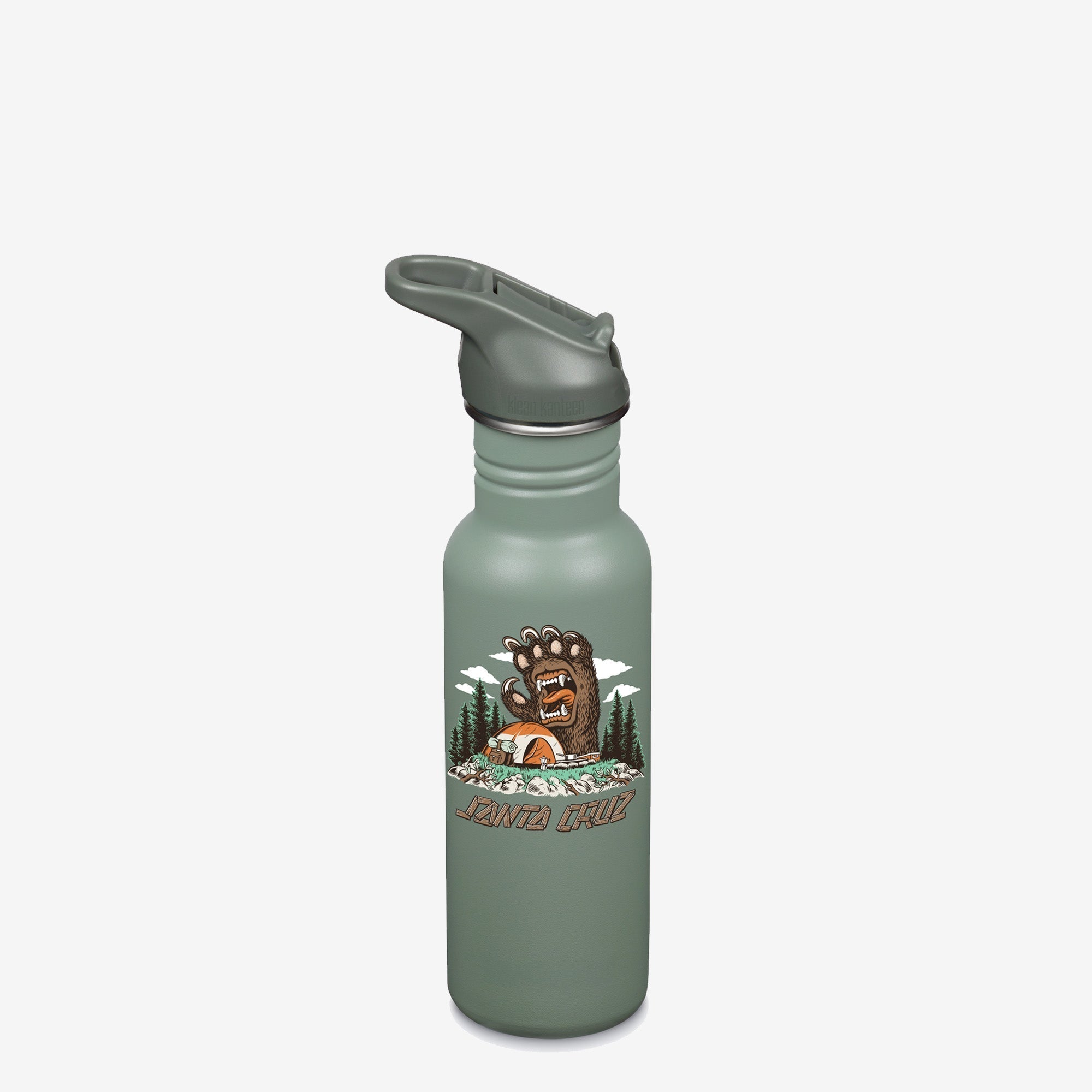 18oz with Flip Seal Sport Cap - Sant Cruz - Screaming Grizzly